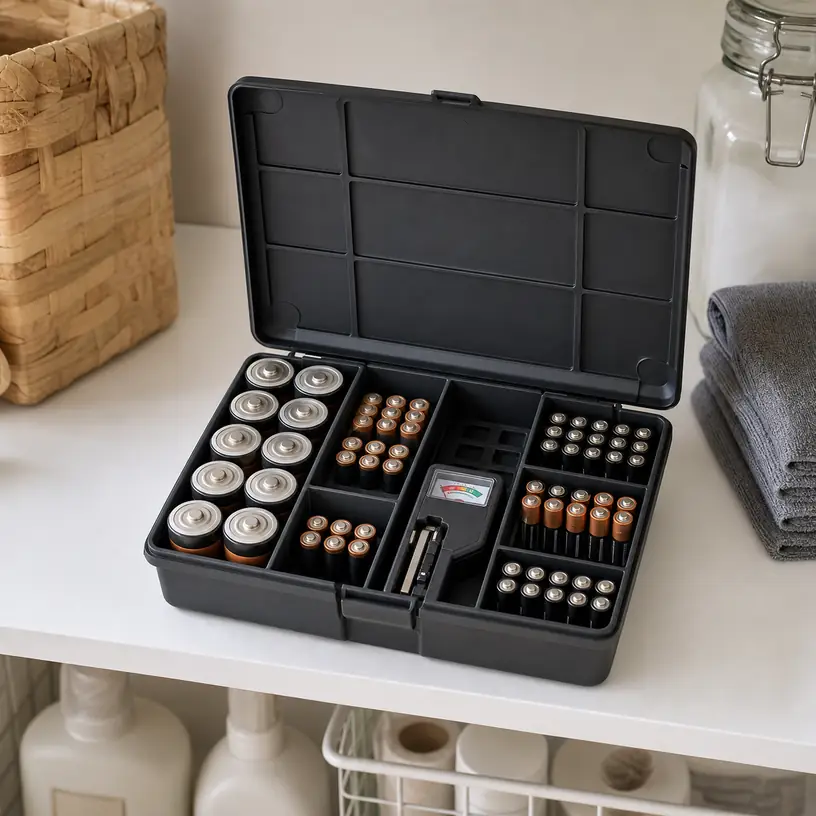 Illustrative image for a household battery organizer case buying guide