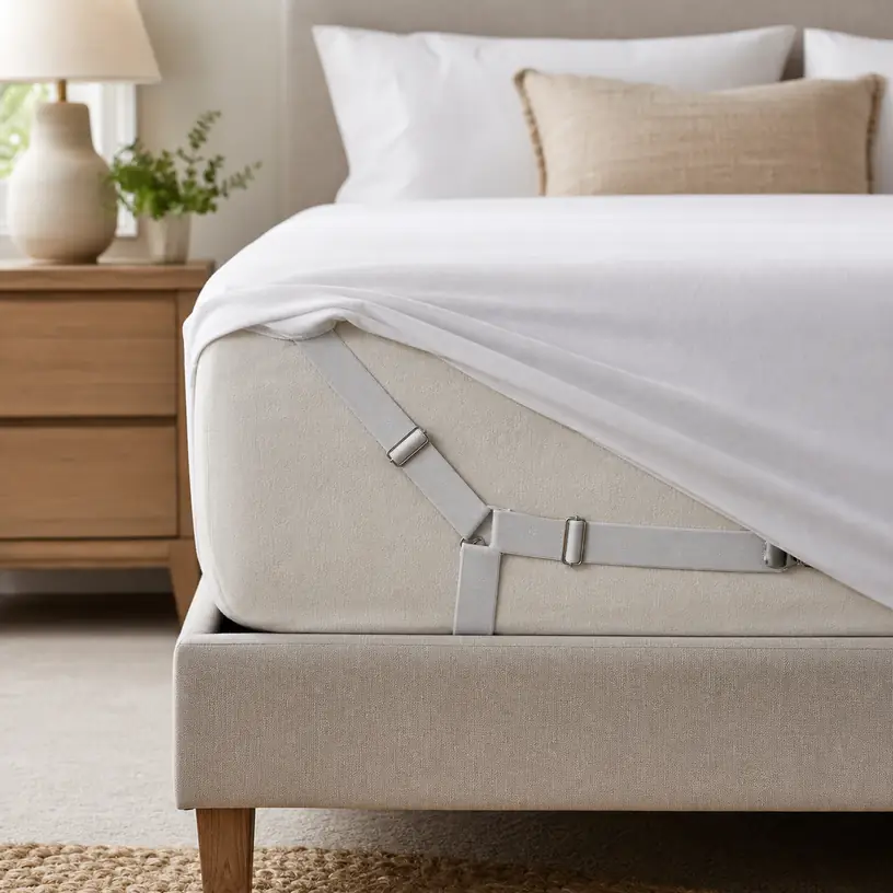 Illustrative image for a bed sheet straps buying guide