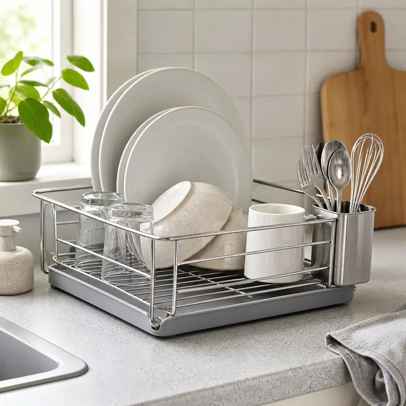 Illustrative image for a compact dish drying rack buying guide