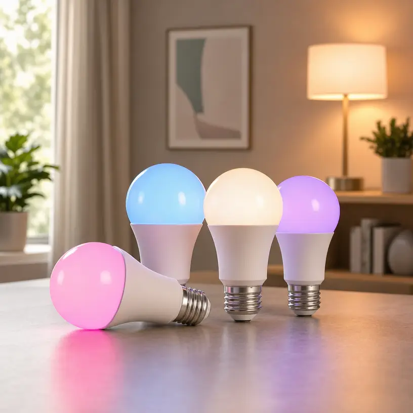 Illustrative smart light bulbs image for a buying guide