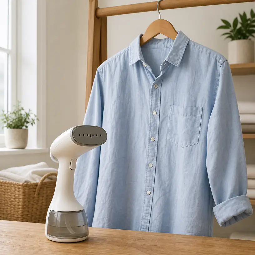 Illustrative image for a handheld garment steamer buying guide